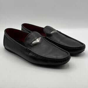 SIGOTTO UOMO 3441 Soft Leather Driving Loafer Black Sz 41 / US 10
